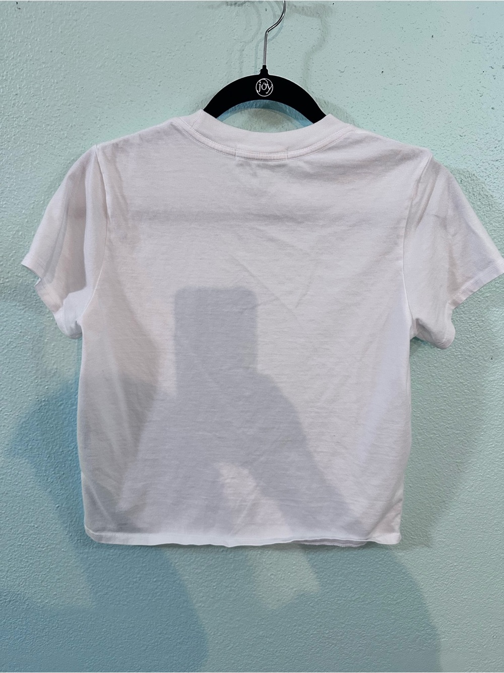 Perfectwhitetee White Supima Cotton Crop Tee Size Small - Picture 2 of 6